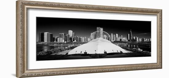 Navy Pier Wheel BW-Steve Gadomski-Framed Photographic Print