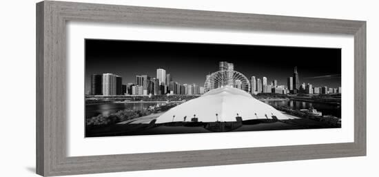 Navy Pier Wheel BW-Steve Gadomski-Framed Photographic Print