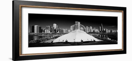 Navy Pier Wheel BW-Steve Gadomski-Framed Photographic Print