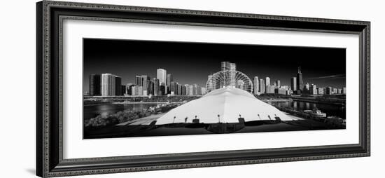 Navy Pier Wheel BW-Steve Gadomski-Framed Photographic Print