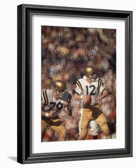 Navy QB Roger Staubach in Action Against University of Texas at the Cotton Bowl-George Silk-Framed Premium Photographic Print