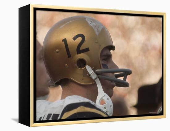 Navy QB Roger Staubach in Action Against University of Texas at the Cotton Bowl-George Silk-Framed Premier Image Canvas
