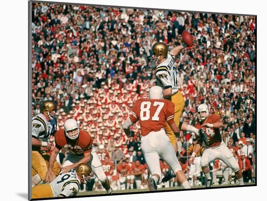 Navy QB Roger Staubach in Action Against University of Texas at the Cotton Bowl-George Silk-Mounted Premium Photographic Print