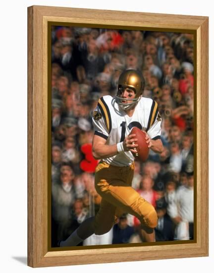 Navy QB Roger Staubach in Action Against University of Texas at the Cotton Bowl-George Silk-Framed Premier Image Canvas