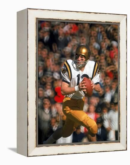 Navy QB Roger Staubach in Action Against University of Texas at the Cotton Bowl-George Silk-Framed Premier Image Canvas