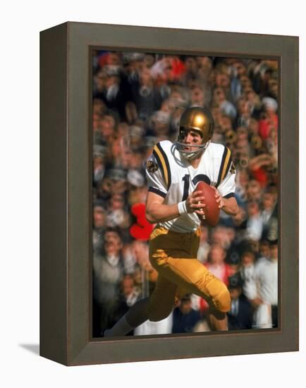 Navy QB Roger Staubach in Action Against University of Texas at the Cotton Bowl-George Silk-Framed Premier Image Canvas