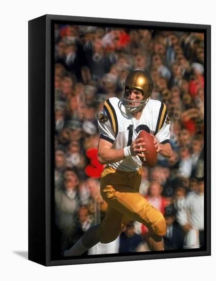 Navy QB Roger Staubach in Action Against University of Texas at the Cotton Bowl-George Silk-Framed Premier Image Canvas