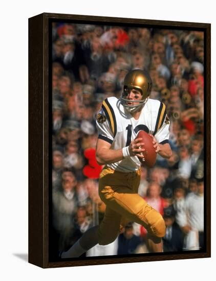 Navy QB Roger Staubach in Action Against University of Texas at the Cotton Bowl-George Silk-Framed Premier Image Canvas