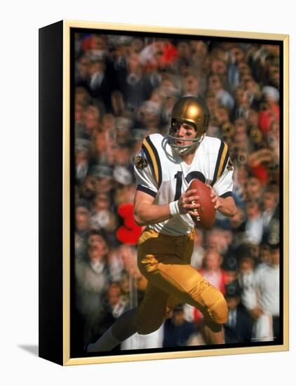 Navy QB Roger Staubach in Action Against University of Texas at the Cotton Bowl-George Silk-Framed Premier Image Canvas