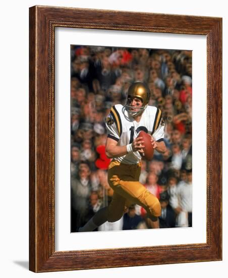 Navy QB Roger Staubach in Action Against University of Texas at the Cotton Bowl-George Silk-Framed Premium Photographic Print