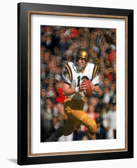 Navy QB Roger Staubach in Action Against University of Texas at the Cotton Bowl-George Silk-Framed Premium Photographic Print