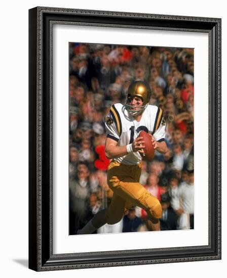 Navy QB Roger Staubach in Action Against University of Texas at the Cotton Bowl-George Silk-Framed Premium Photographic Print