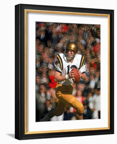 Navy QB Roger Staubach in Action Against University of Texas at the Cotton Bowl-George Silk-Framed Premium Photographic Print