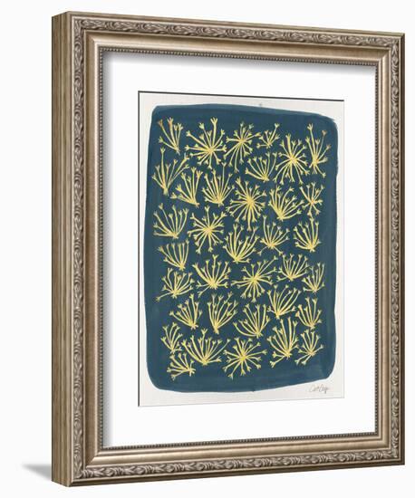 Navy Queen Anne Lace-Cat Coquillette-Framed Giclee Print