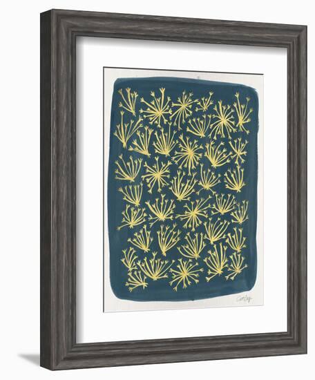 Navy Queen Anne Lace-Cat Coquillette-Framed Giclee Print