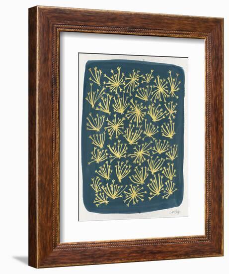 Navy Queen Anne Lace-Cat Coquillette-Framed Giclee Print