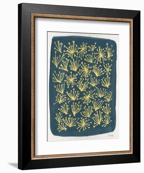 Navy Queen Anne Lace-Cat Coquillette-Framed Giclee Print