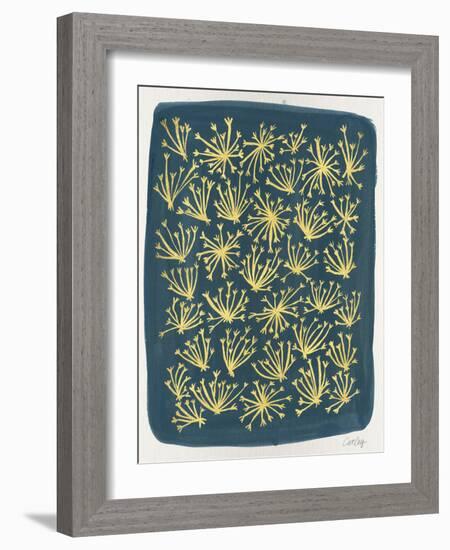 Navy Queen Anne Lace-Cat Coquillette-Framed Giclee Print