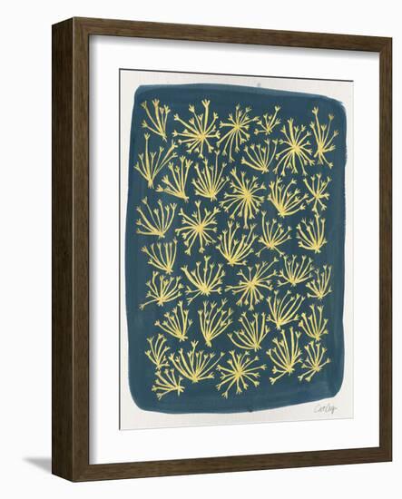 Navy Queen Anne Lace-Cat Coquillette-Framed Giclee Print