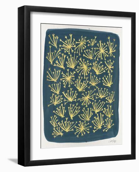 Navy Queen Anne Lace-Cat Coquillette-Framed Giclee Print