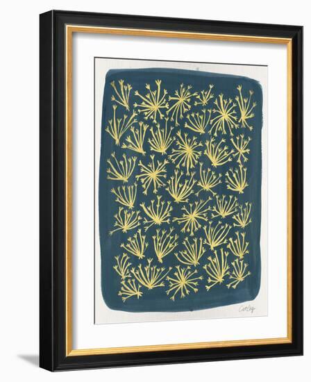 Navy Queen Anne Lace-Cat Coquillette-Framed Giclee Print