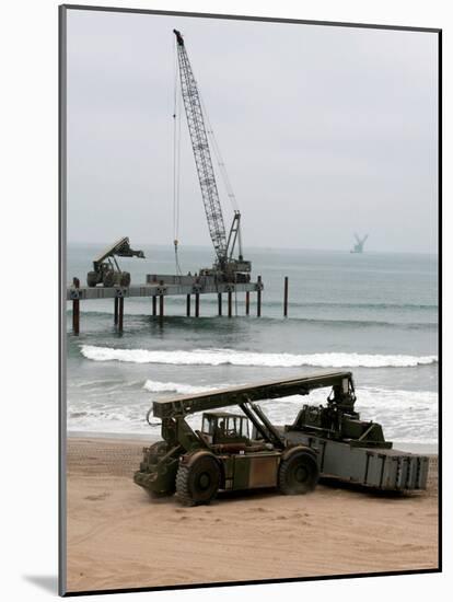 Navy Seabees Dismantling an Elevated Causeway Modular-Stocktrek Images-Mounted Photographic Print