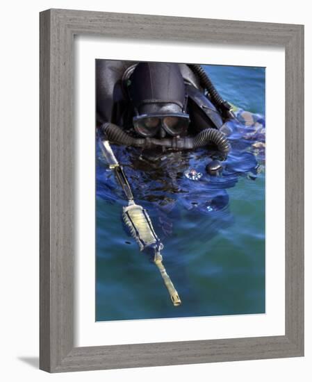 Navy Seal Combat Swimmer-Stocktrek Images-Framed Photographic Print