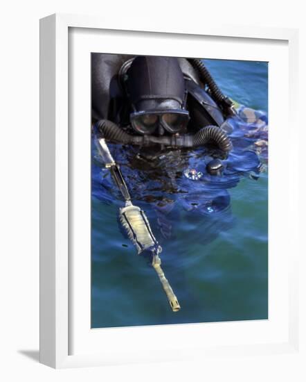 Navy Seal Combat Swimmer-Stocktrek Images-Framed Photographic Print