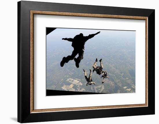 Navy Seals Jump from the Ramp of a C-17 Globemaster Iii over Virginia-Stocktrek Images-Framed Photographic Print