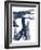 Navy Striking Seams 1-Marcus Prime-Framed Art Print