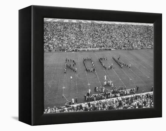 Navy vs. Notre Dame Football Game Half Time Tribute to its Legendary Coach, the Late Knute Rockne-Frank Scherschel-Framed Premier Image Canvas