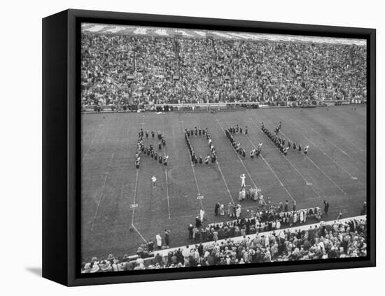 Navy vs. Notre Dame Football Game Half Time Tribute to its Legendary Coach, the Late Knute Rockne-Frank Scherschel-Framed Premier Image Canvas