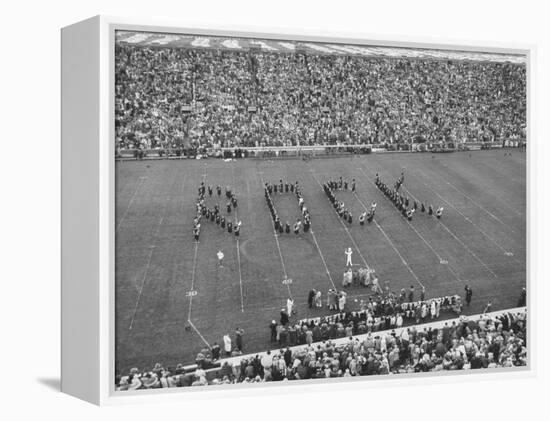 Navy vs. Notre Dame Football Game Half Time Tribute to its Legendary Coach, the Late Knute Rockne-Frank Scherschel-Framed Premier Image Canvas