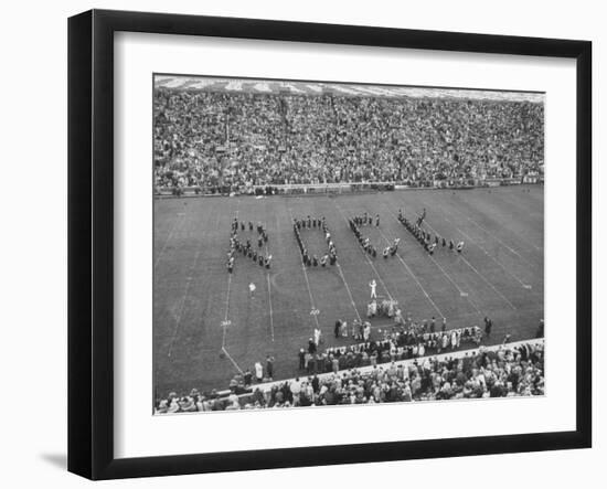 Navy vs. Notre Dame Football Game Half Time Tribute to its Legendary Coach, the Late Knute Rockne-Frank Scherschel-Framed Photographic Print