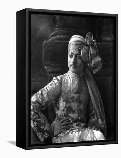 Nawab Mohammad Sawar Ali Khan of Kurwai-James Lafayette-Framed Premier Image Canvas
