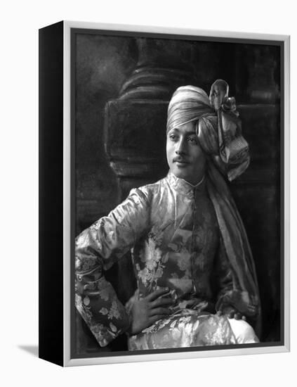 Nawab Mohammad Sawar Ali Khan of Kurwai-James Lafayette-Framed Premier Image Canvas