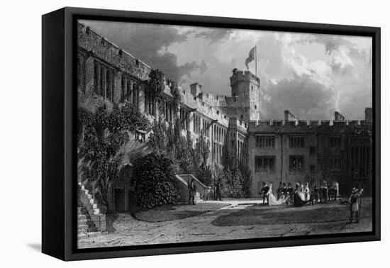 Naworth Castle, Cumbria-Thomas Allom-Framed Stretched Canvas