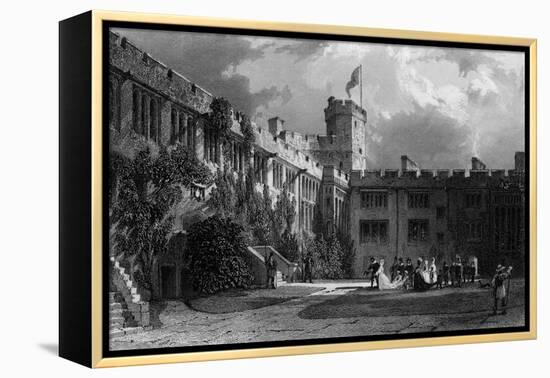 Naworth Castle, Cumbria-Thomas Allom-Framed Stretched Canvas