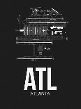 ATL Atlanta Airport Black-NaxArt-Art Print