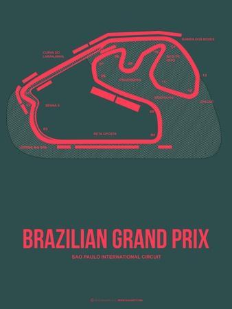 Interlagos Wall Art Brazilian Grand Prix Poster Brasil Sao 