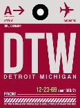 DTW Detroit Luggage Tag 1-NaxArt-Art Print