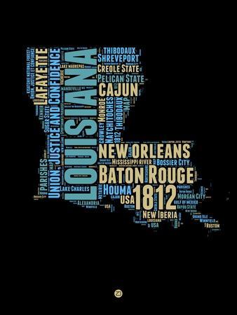 Louisiana State Wall Map Large Print Poster - 32Wx24H