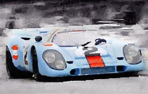 Porsche 917 Gulf Watercolor by NaxArt