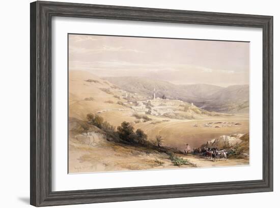 Nazareth, April 28th 1839, Plate 28 from Volume I of "The Holy Land", Pub. 1842-David Roberts-Framed Giclee Print