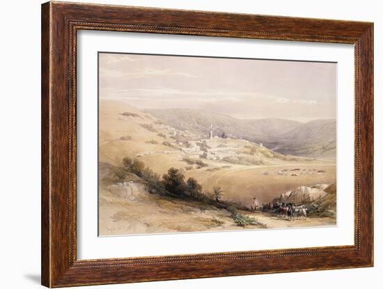 Nazareth, April 28th 1839, Plate 28 from Volume I of "The Holy Land", Pub. 1842-David Roberts-Framed Giclee Print