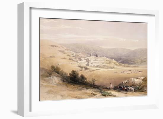 Nazareth, April 28th 1839, Plate 28 from Volume I of "The Holy Land", Pub. 1842-David Roberts-Framed Giclee Print