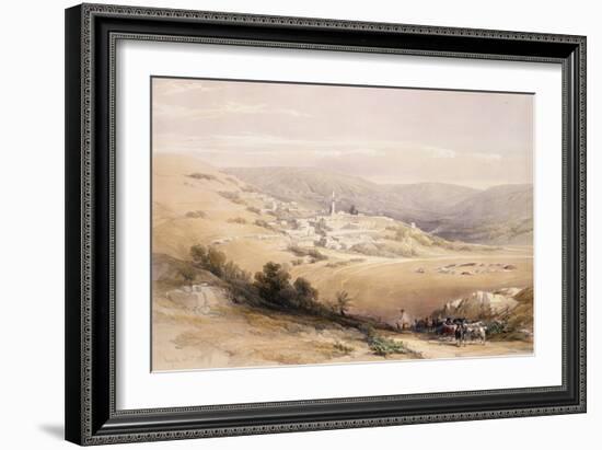 Nazareth, April 28th 1839, Plate 28 from Volume I of "The Holy Land", Pub. 1842-David Roberts-Framed Giclee Print