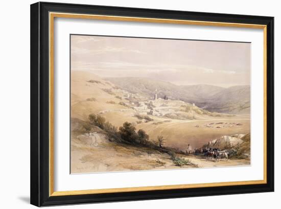 Nazareth, April 28th 1839, Plate 28 from Volume I of "The Holy Land", Pub. 1842-David Roberts-Framed Giclee Print