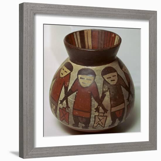 Nazca painted pottery vessel, 1st century-Unknown-Framed Giclee Print