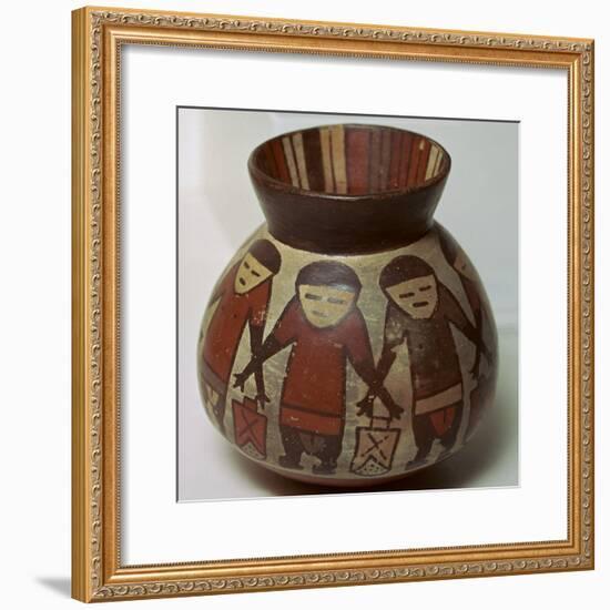 Nazca painted pottery vessel, 1st century-Unknown-Framed Giclee Print